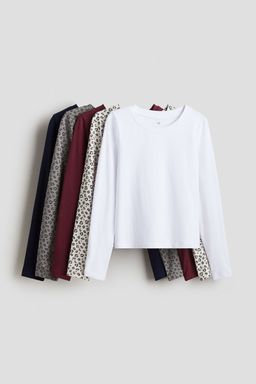 H&M - Girls 5-Pack Cotton Tops