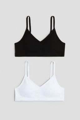 H&M - Girls 2-Pack Padded Crop Tops