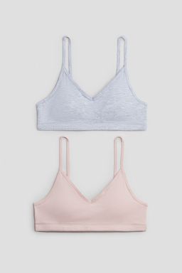 H&M - Girls 2-Pack Padded Crop Tops