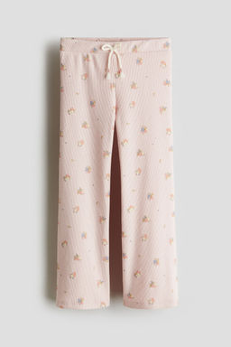 H&M - Girls Pink Ribbed Jersey Leggings