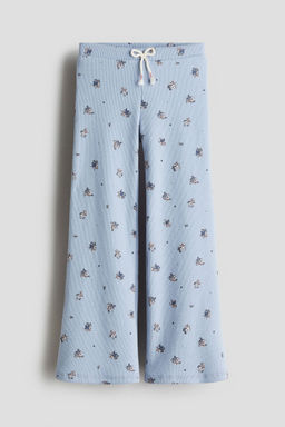 H&M - Girls Blue Ribbed Jersey Leggings