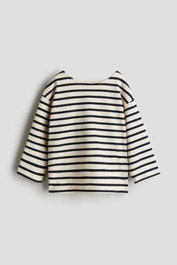 H&M - Girls Beige Cotton Jersey Top