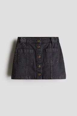 H&M - Girls Black Cotton Twill Skirt
