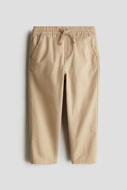 H&M - Boys Beige Cotton Twill Trousers