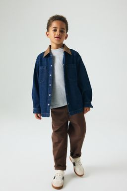H&M - Boys Brown Cotton Twill Trousers