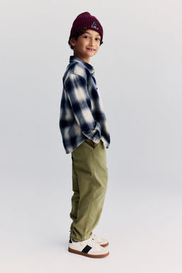 H&M - Boys Green Cotton Twill Trousers