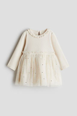 H&M - Girls Cream Tulle-Skirt Dress