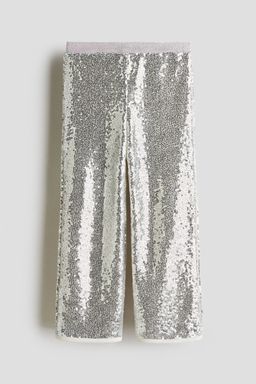 H&M - Girls Silver Sequined Trousers