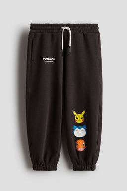 H&M - Boys Brown Printed Sweatshirt Joggers