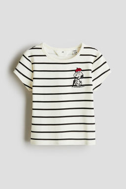 H&M - Girls White Embroidery-Detail Top