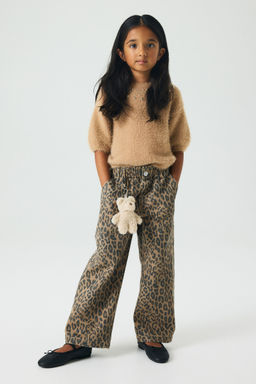 H&M - Girls Brown Wide Leg Paper Bag Jeans