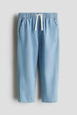 H&M - Boys Blue Cotton Chambray Pull-On Trousers