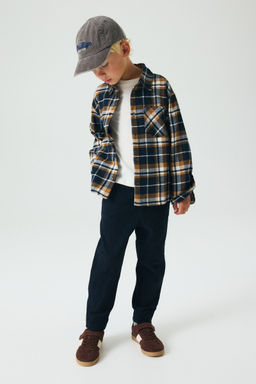 H&M - Boys Blue Ribbed Velour Trousers