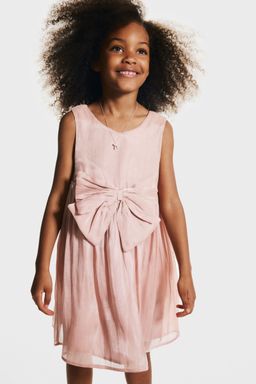 H&M - Girls Pink Bow-Detail Organza Dress