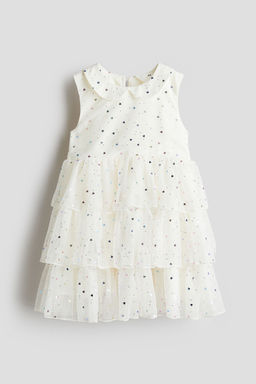 H&M - Girls White Tie Tulle Dress