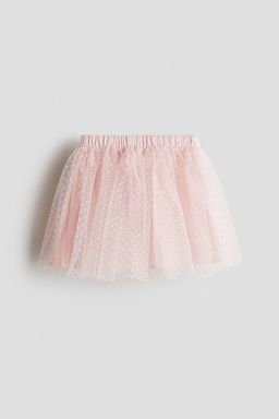 H&M - Girls Pink Flock-Print Tulle Skirt