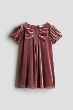 H&M - Girls Pink Velvet Dress