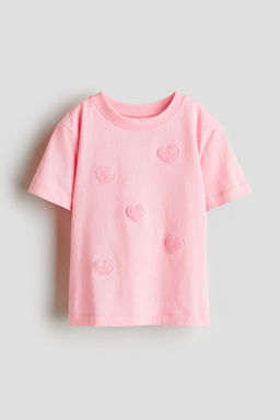 H&M - Girls Pink Cotton T-Shirt