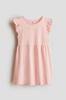 H&M - Girls Pink Printed Cotton Dress