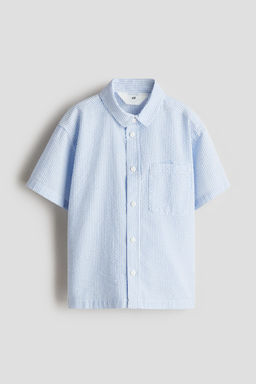 H&M - Boys Blue Cotton Seersucker Shirt