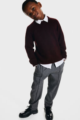 H&M - Boys Grey Crease-Leg Joggers