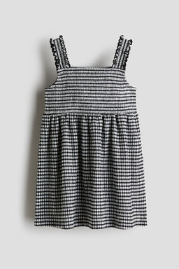 H&M - Girls White Textu Jersey Dress