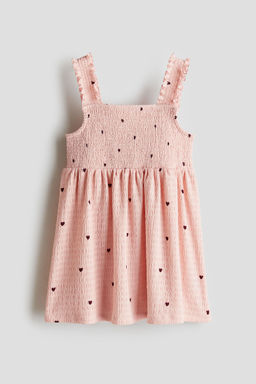 H&M - Girls Pink Textu Jersey Dress