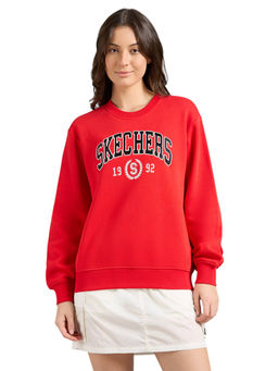 SKECHERS - Red Solid Regular Fit Sweatshirt