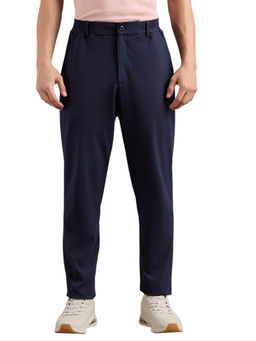 SKECHERS - Navy Blue Solid Regular Fit Pant