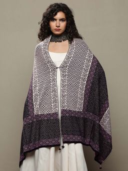 Libas - Women Multi-Color Woven Design Wool Shawl