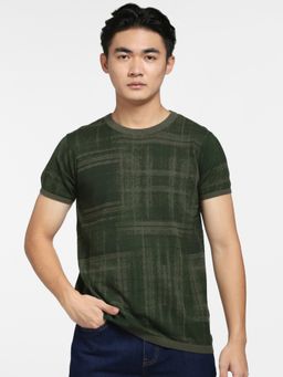Jack & Jones - Men Printed Green T-shirt