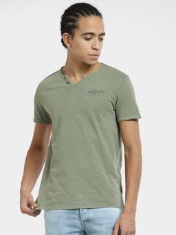 Jack & Jones - Men Solid Green T-shirt