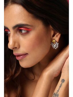 SWABHIMANN - Mae Yellow Zirconia Stud Earrings
