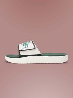 Puma - Softride Slide Super Mens Green Sliders (UK 3)