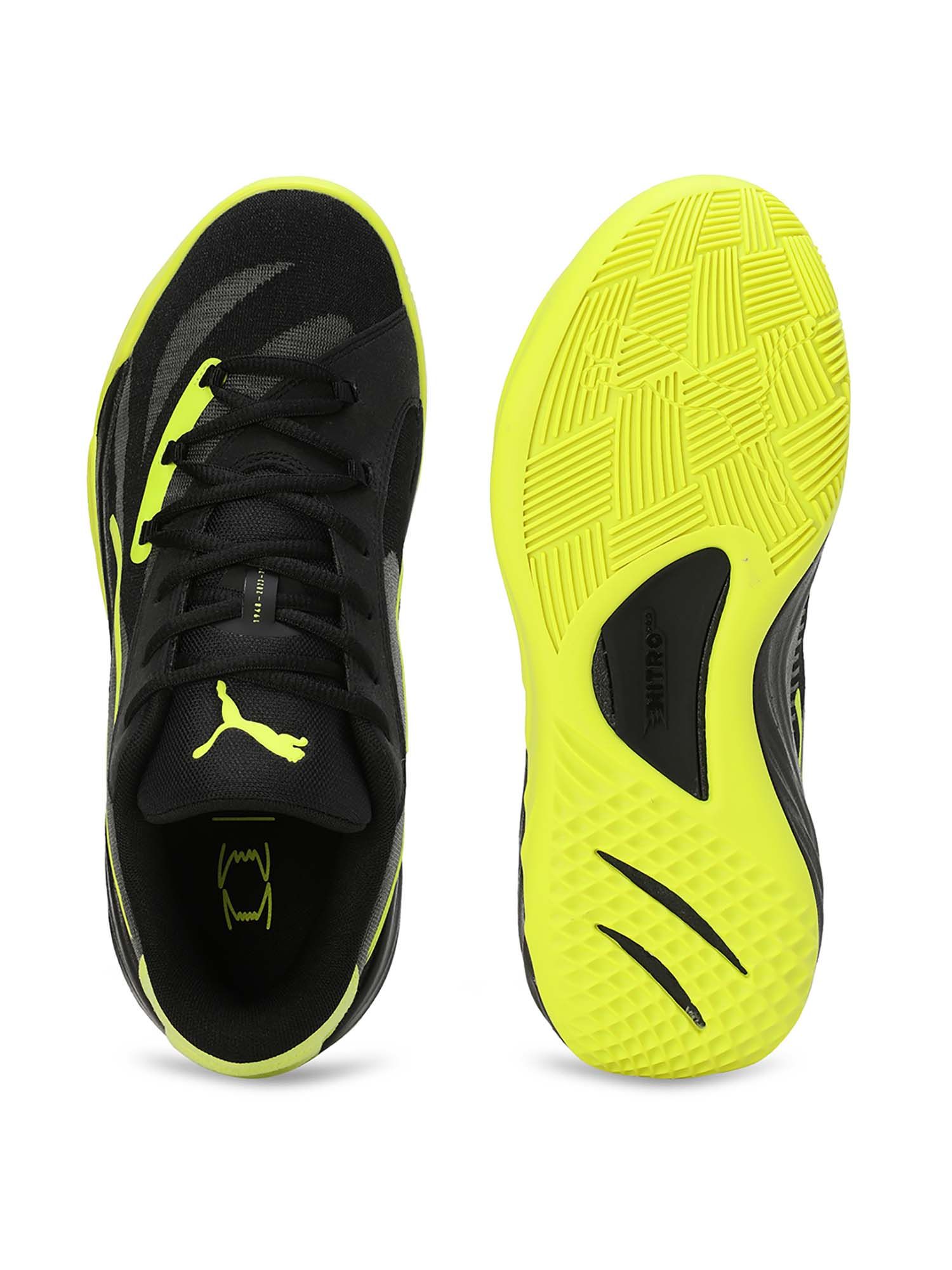 Buy Puma All-Pro Nitro Unisex Black & Yellow Basketball Shoes (UK
