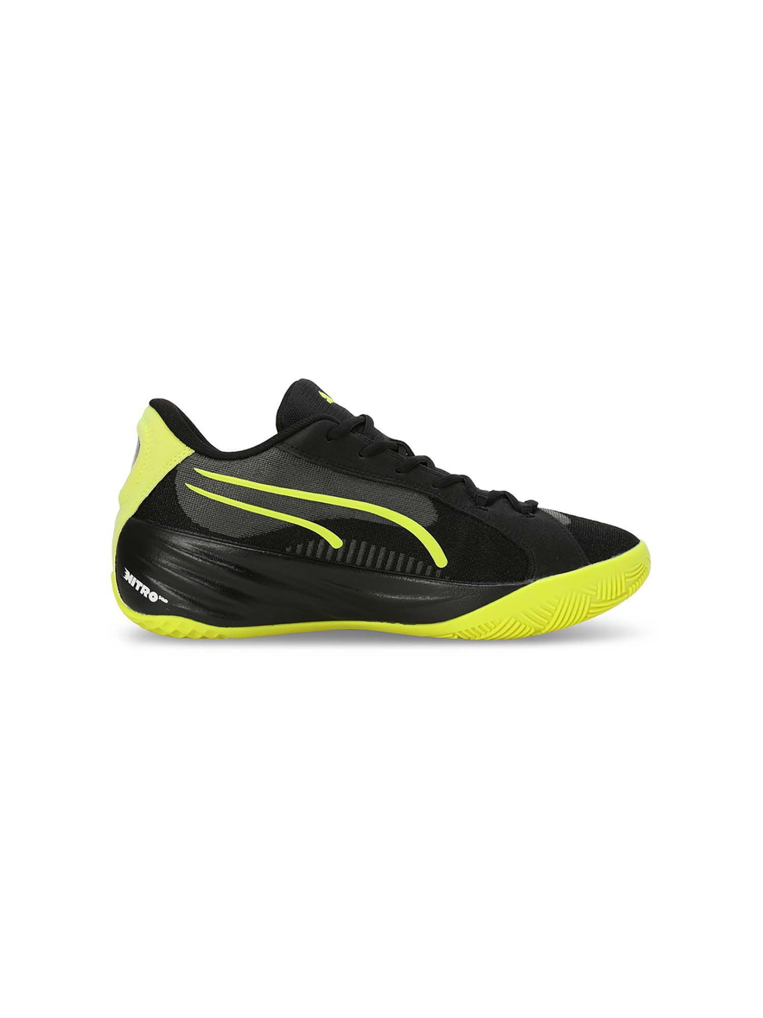 Buy Puma All-Pro Nitro Unisex Black & Yellow Basketball Shoes (UK