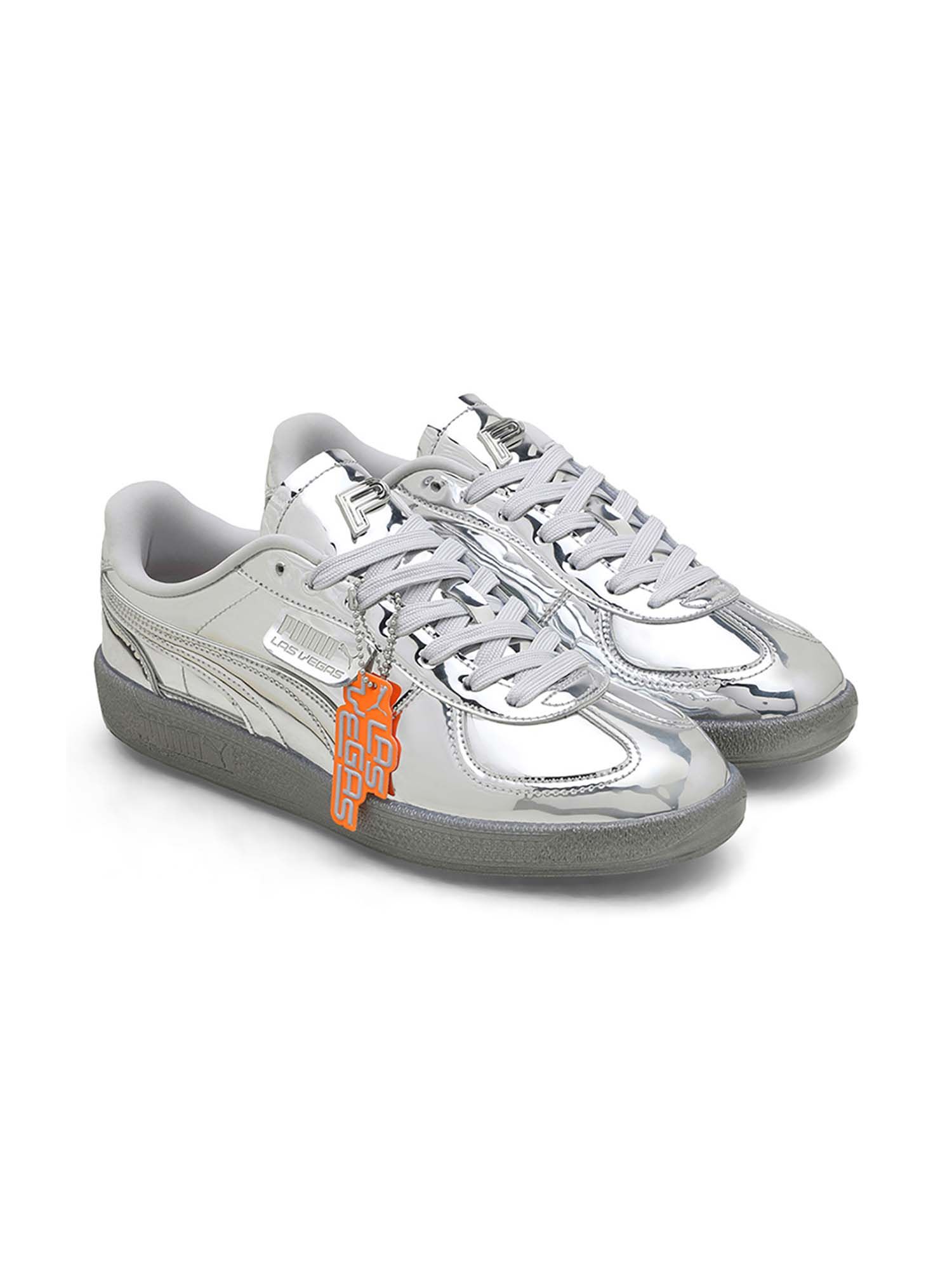 Buy Puma Grey Palermo Club Vegas Leather Sneakers Online