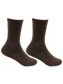Bonjour - Kids Plain Multicoloured Woollen Crew Socks (Pack of 2)