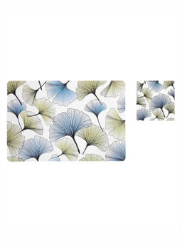OBSESSIONS - Set of 6 printed Placemats & Coasters L.Blue