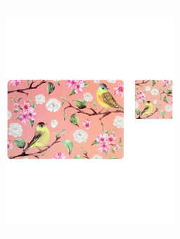 OBSESSIONS - Set of 6 printed Placemats & Coasters Pink