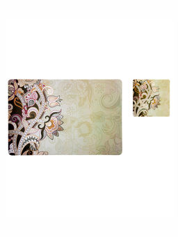 OBSESSIONS - Set of 6 printed Placemats & Coasters Gold
