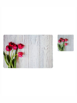 OBSESSIONS - Set of 6 printed Placemats & Coasters L.Grey
