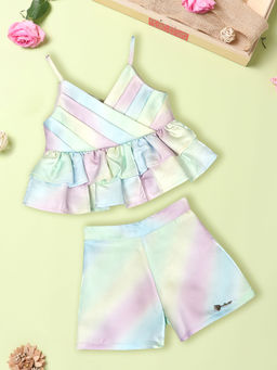 Nautinati - Girls Printed Top with Shorts (Set of 2)