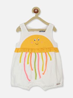 Nautinati - Girls Ruffle Detail Pure Cotton Playsuit