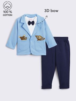 Hopscotch - 3-Piece Pure Cotton T-shirt, Blazer and Pants