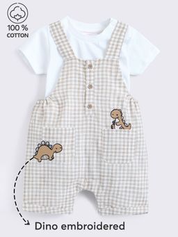 Hopscotch - 2-Piece Pure Cotton T-shirt and Dungaree