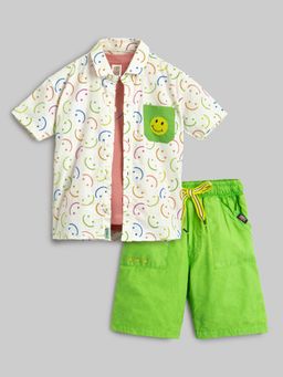 Hopscotch - 3-Piece All Over Print Shirt, T-shirt and Shorts