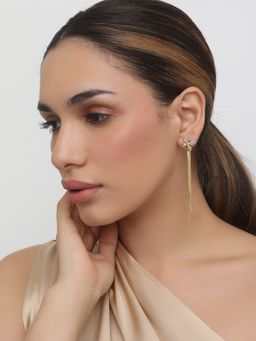 Khushi Jewels - Gold Plated Tassels Drop Earrings