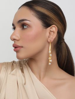 Khushi Jewels - Gold Plated Pearl Drop Earrings
