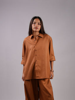 NISHORAMA - Oversized Brown Shirt